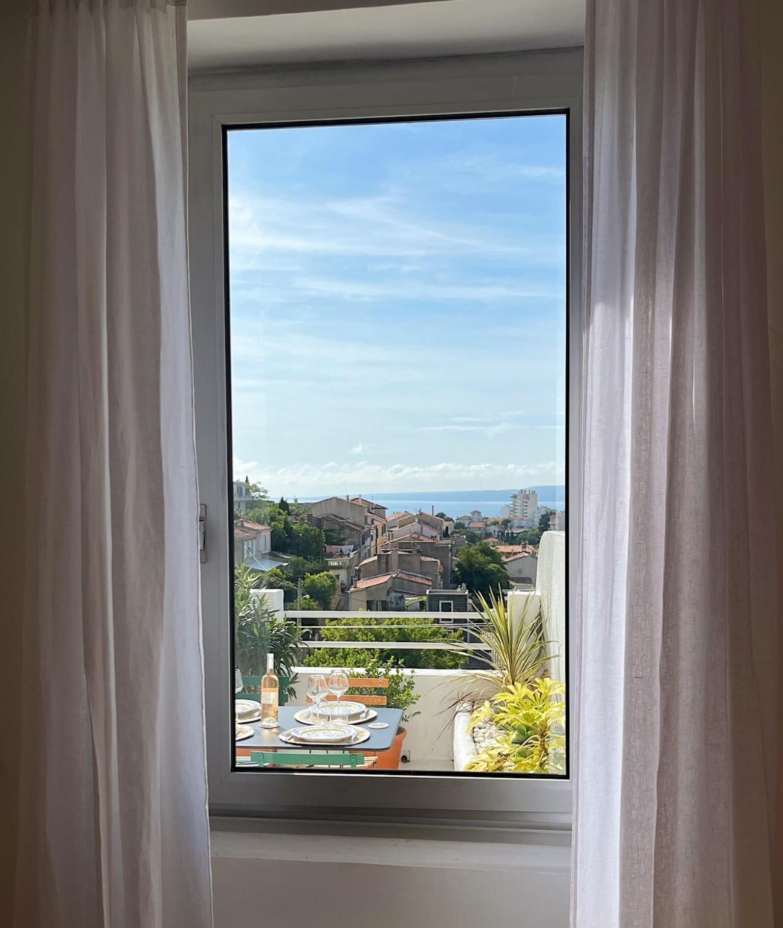 Charmant Studio-Terrasse Vue Mer Marseille Extérieur photo