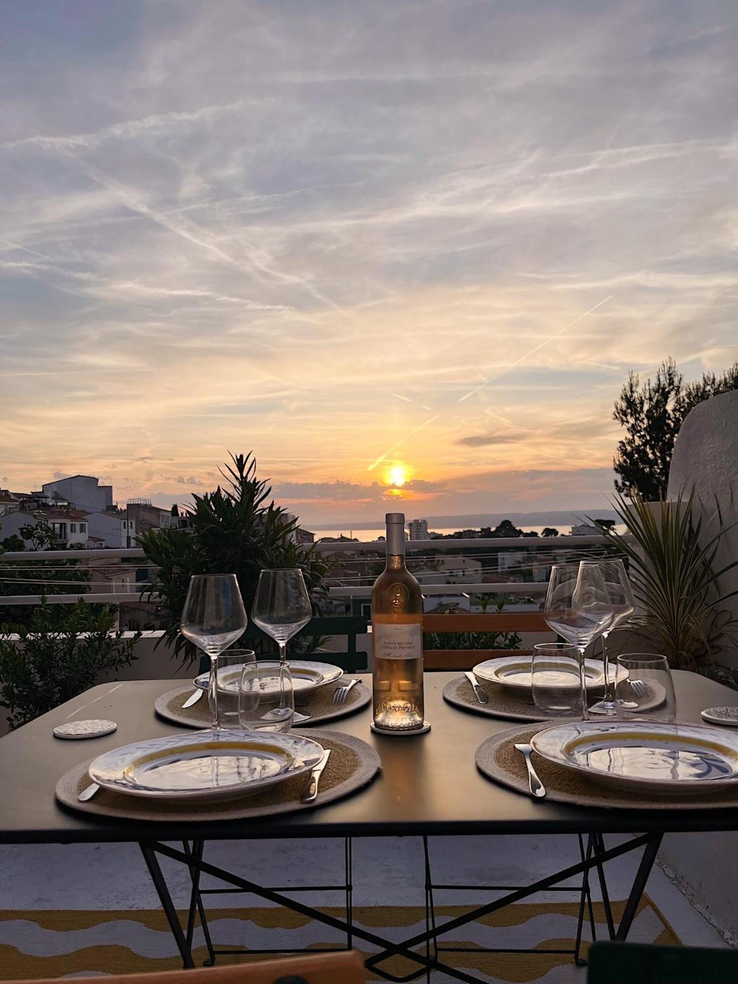 Charmant Studio-Terrasse Vue Mer Marseille Extérieur photo